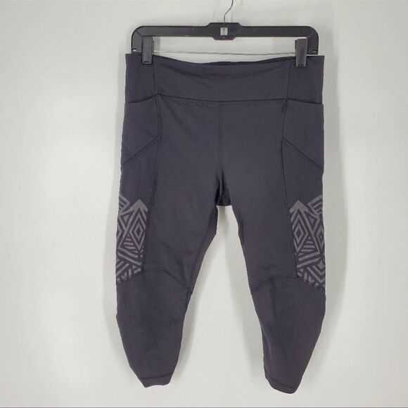 Lululemon Inkwell Reflective Stash It Crop Leggings 4 - Picture 4 of 7